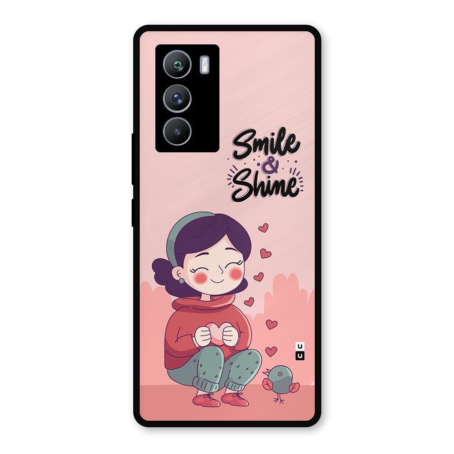 Smile And Shine Metal Back Case for iQOO 9 SE