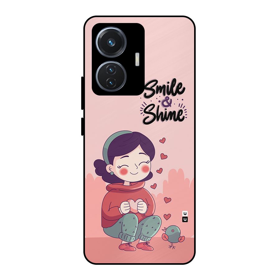Smile And Shine Metal Back Case for iQOO Z6 44W