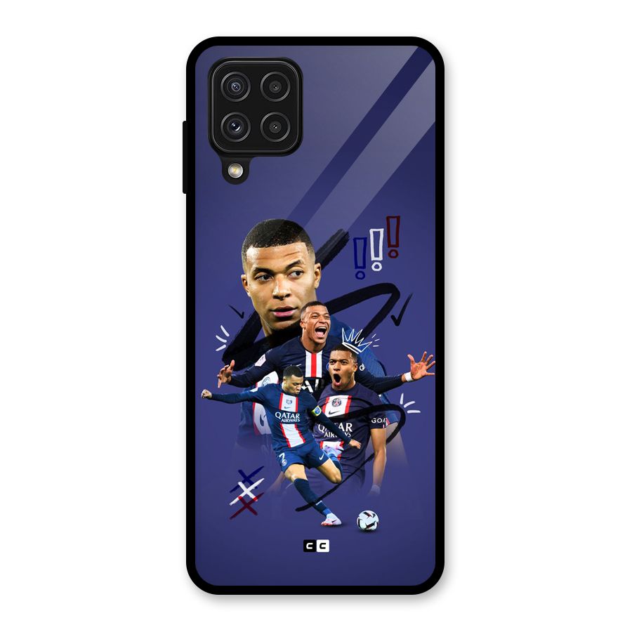 Socccer Star Qatar Glass Back Case for Galaxy A22 4G