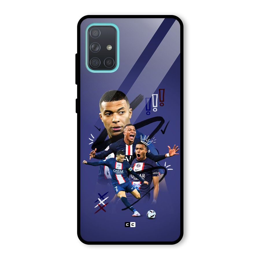 Socccer Star Qatar Glass Back Case for Galaxy A71