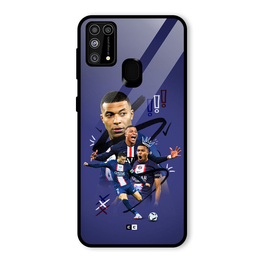 Socccer Star Qatar Glass Back Case for Galaxy F41