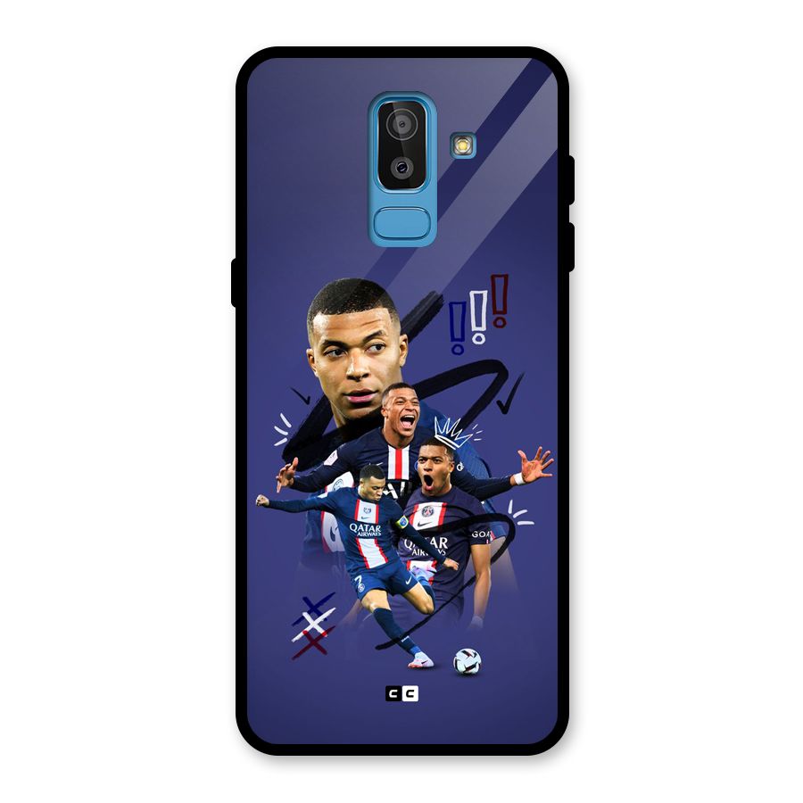 Socccer Star Qatar Glass Back Case for Galaxy J8