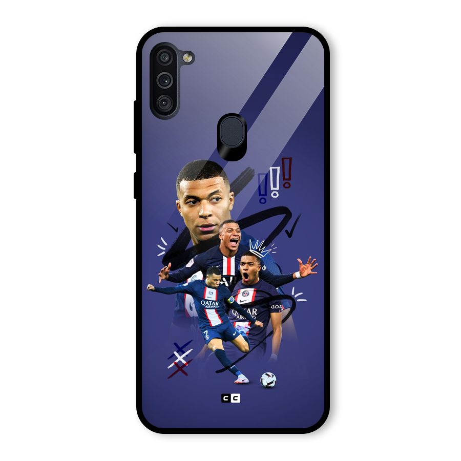 Socccer Star Qatar Glass Back Case for Galaxy M11