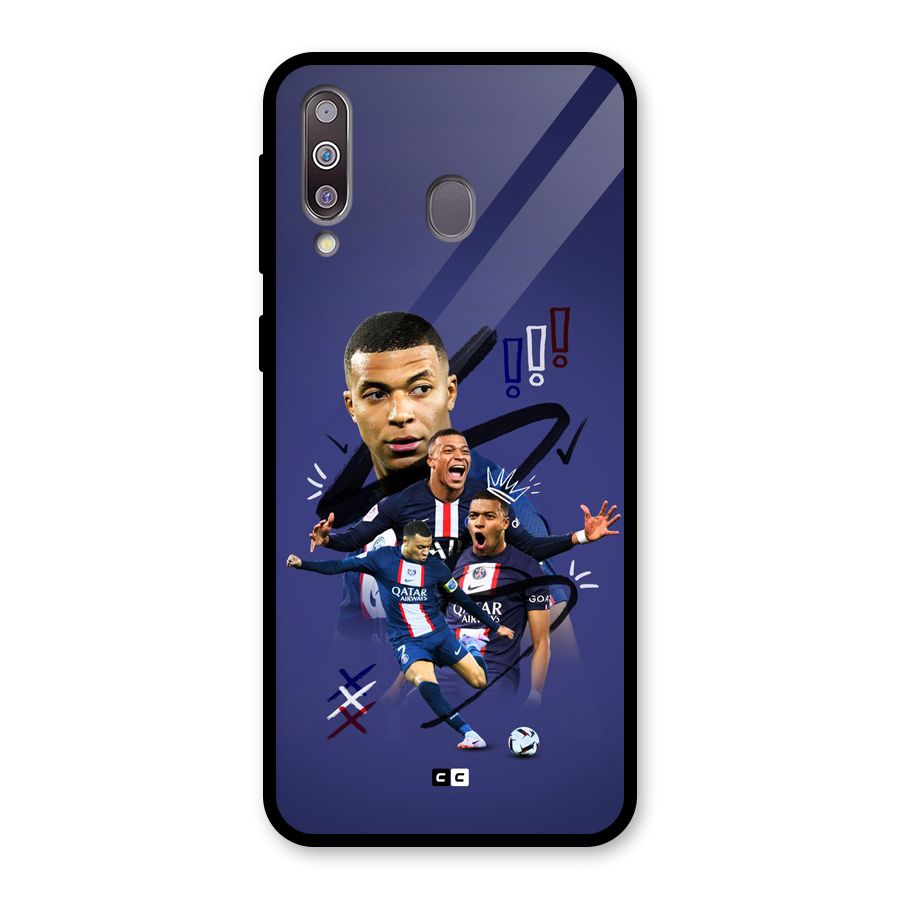 Socccer Star Qatar Glass Back Case for Galaxy M30