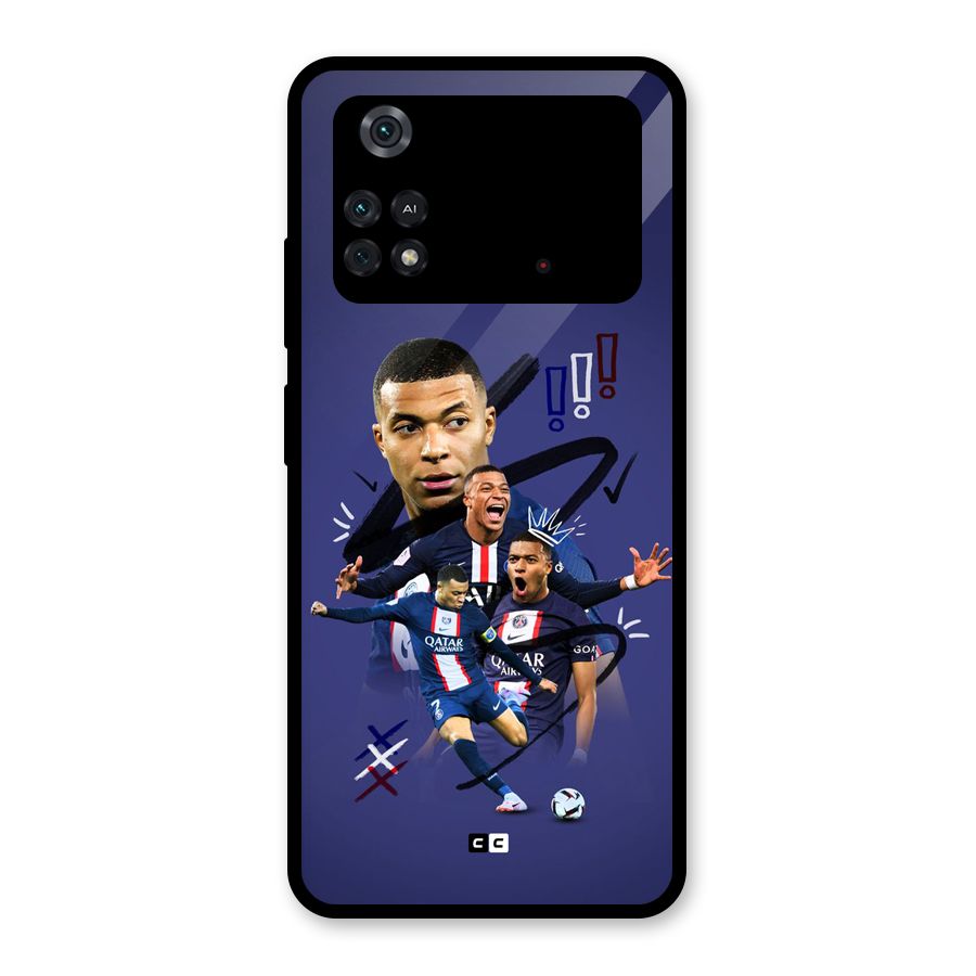 Socccer Star Qatar Glass Back Case for Poco M4 Pro 4G