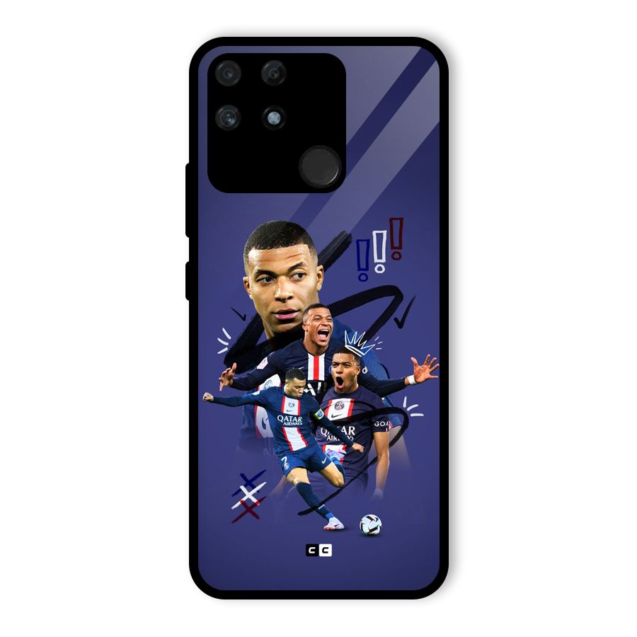 Socccer Star Qatar Glass Back Case for Realme Narzo 50A