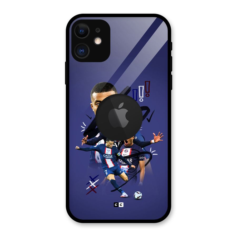 Socccer Star Qatar Glass Back Case for iPhone 11 Logo Cut