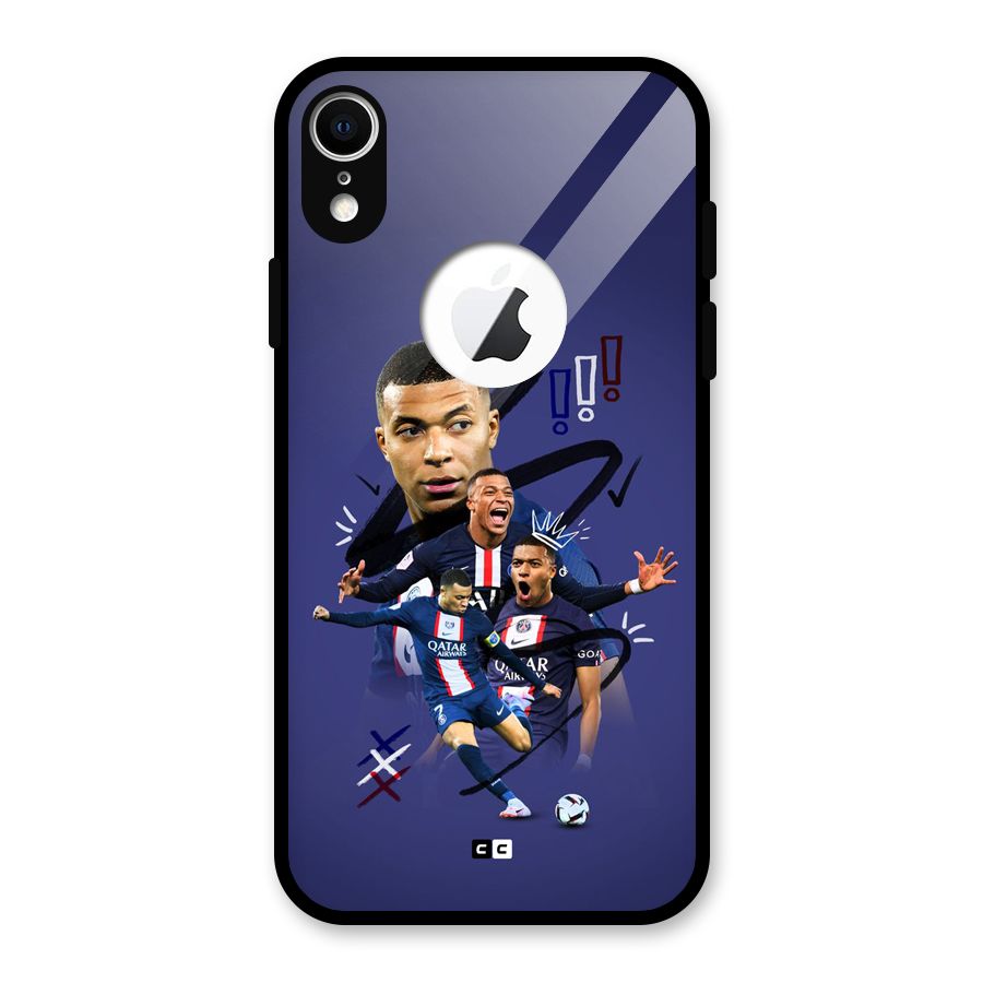 Socccer Star Qatar Glass Back Case for iPhone XR Logo Cut