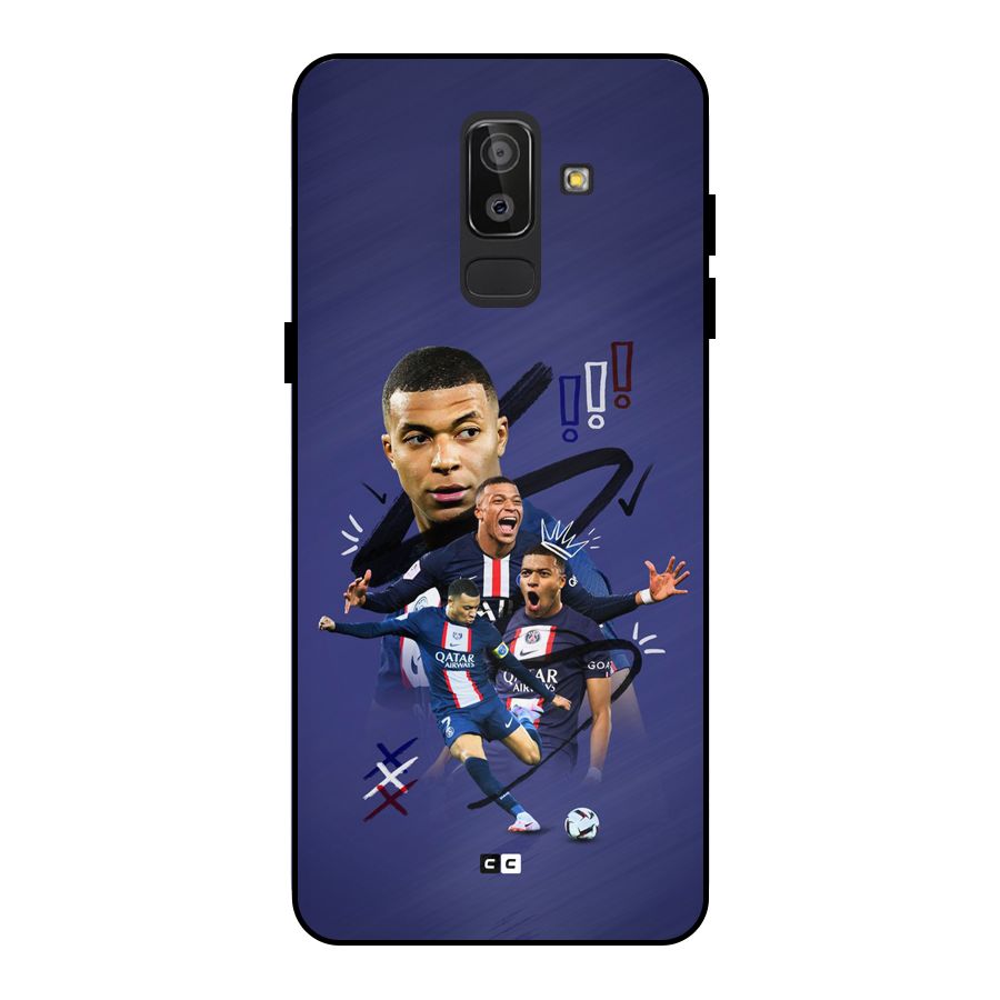 Socccer Star Qatar Metal Back Case for Galaxy J8