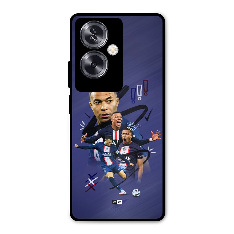 Socccer Star Qatar Metal Back Case for Oppo A79 5G
