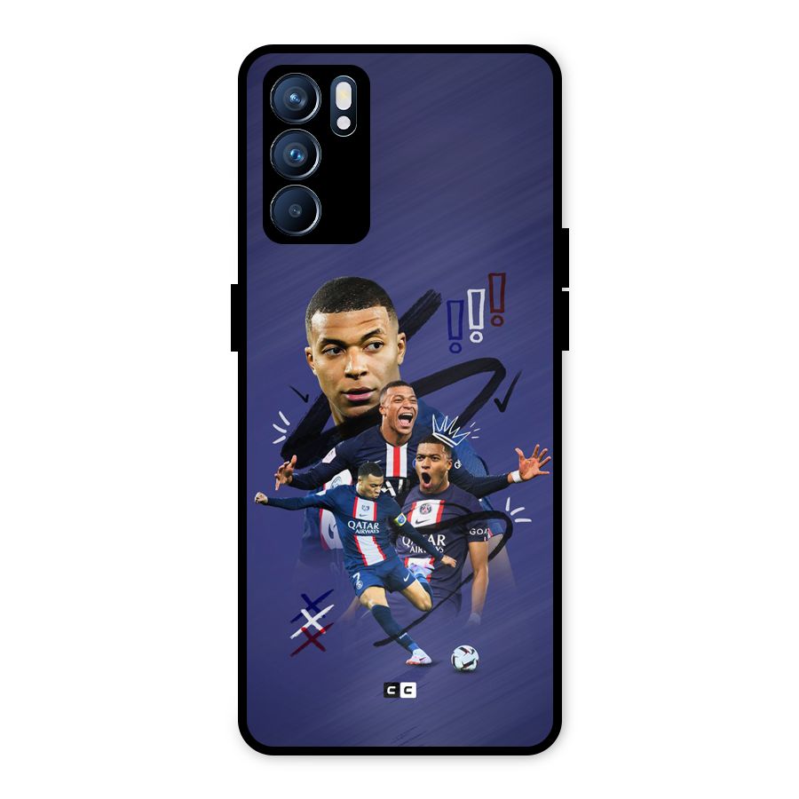 Socccer Star Qatar Metal Back Case for Oppo Reno6 5G