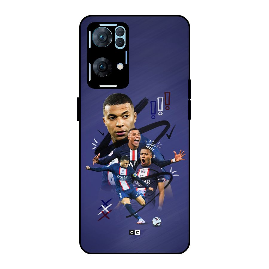 Socccer Star Qatar Metal Back Case for Oppo Reno7 Pro 5G