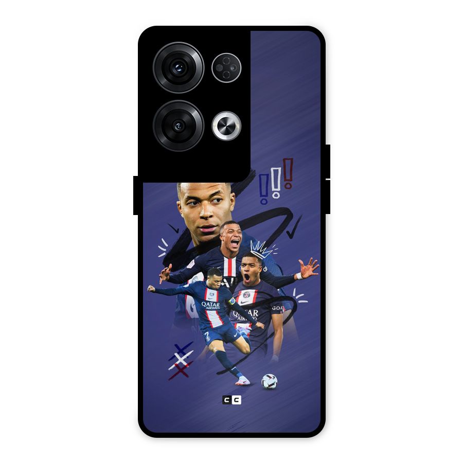 Socccer Star Qatar Metal Back Case for Oppo Reno8 Pro 5G