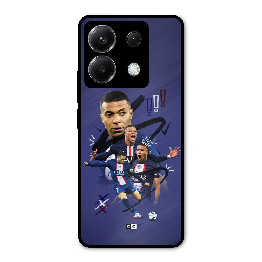 Socccer Star Qatar Metal Back Case for Poco X6