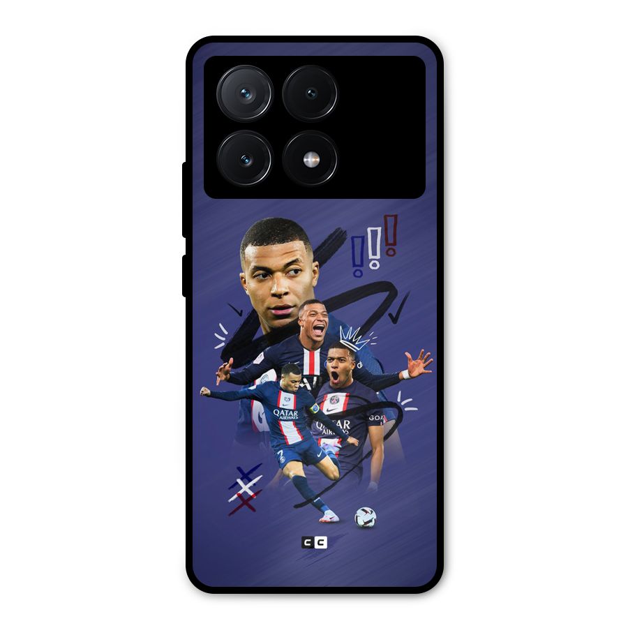 Socccer Star Qatar Metal Back Case for Poco X6 Pro