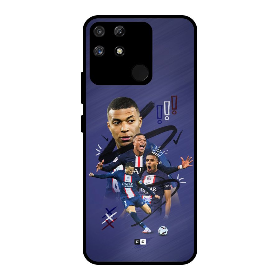 Socccer Star Qatar Metal Back Case for Realme Narzo 50A