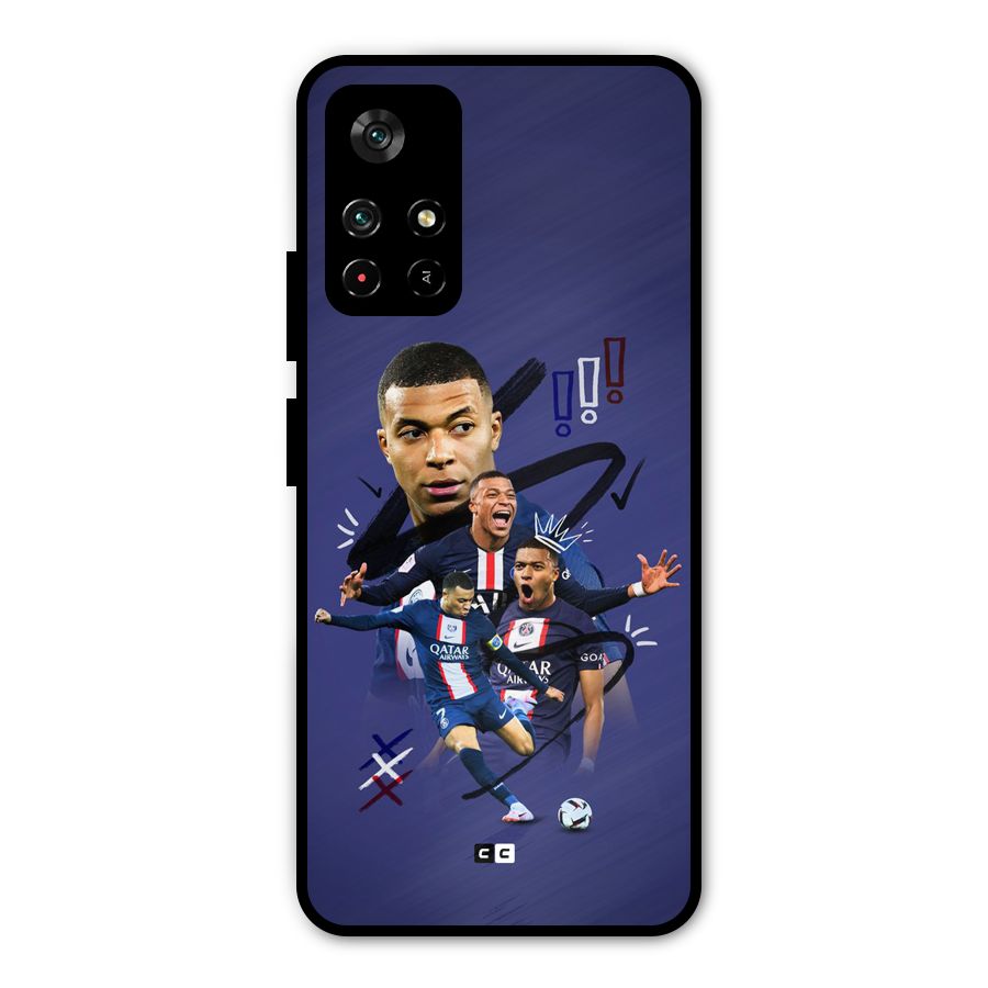 Socccer Star Qatar Metal Back Case for Redmi Note 11T 5G