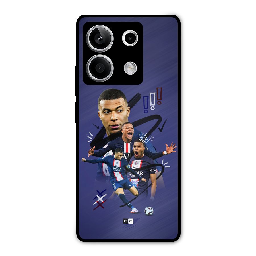 Socccer Star Qatar Metal Back Case for Redmi Note 13 5G