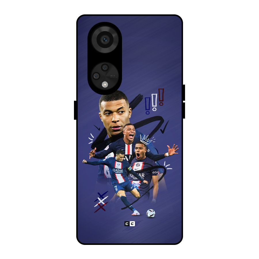 Socccer Star Qatar Metal Back Case for Reno8 T 5G
