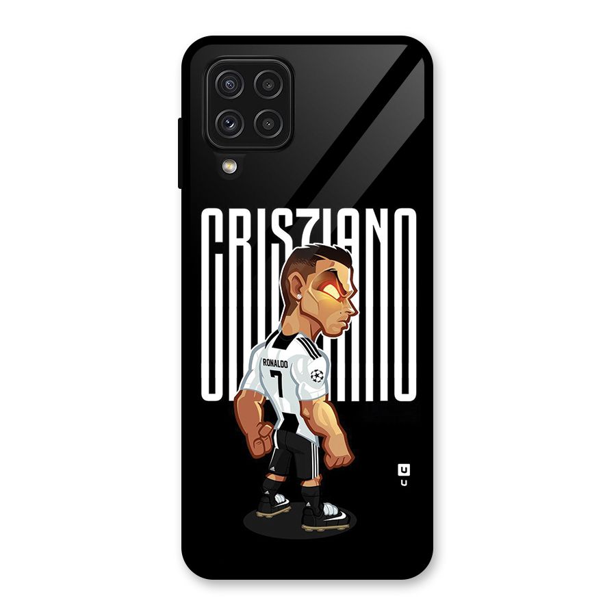 Soccer Star Glass Back Case for Galaxy A22 4G