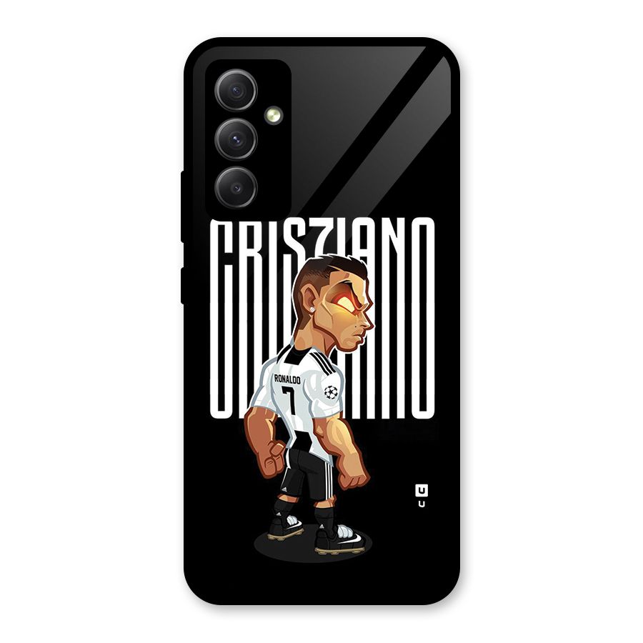 Soccer Star Glass Back Case for Galaxy A34