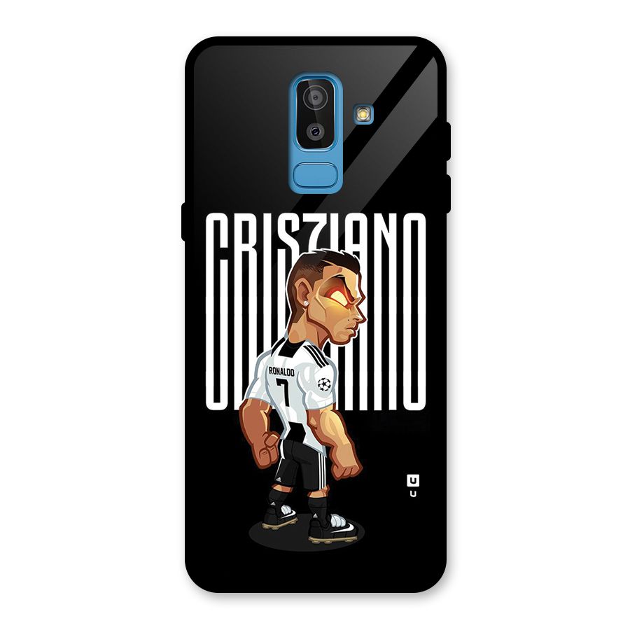 Soccer Star Glass Back Case for Galaxy J8