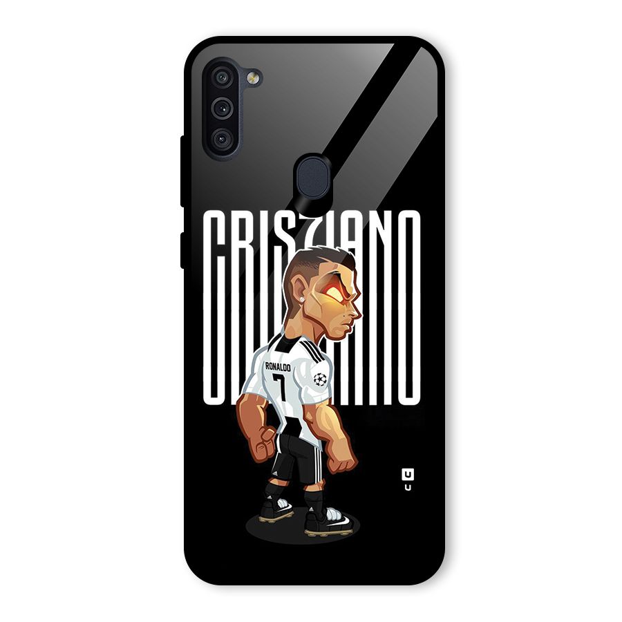 Soccer Star Glass Back Case for Galaxy M11