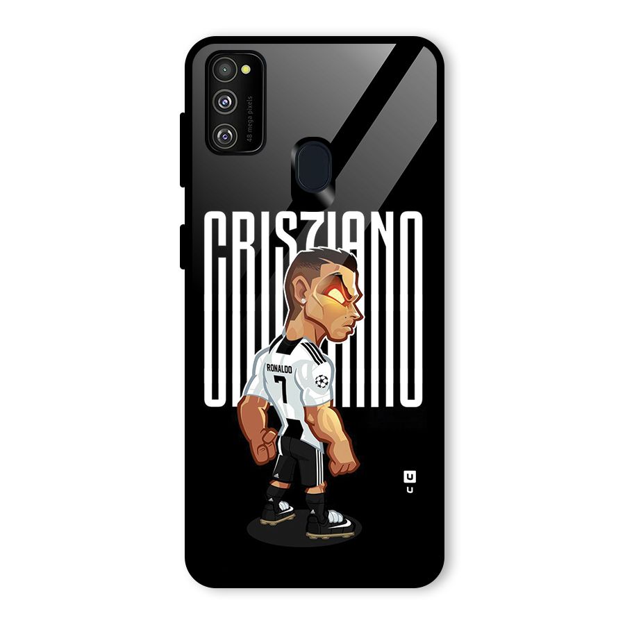 Soccer Star Glass Back Case for Galaxy M21