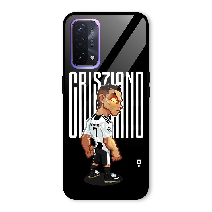 Soccer Star Glass Back Case for Oppo A74 5G