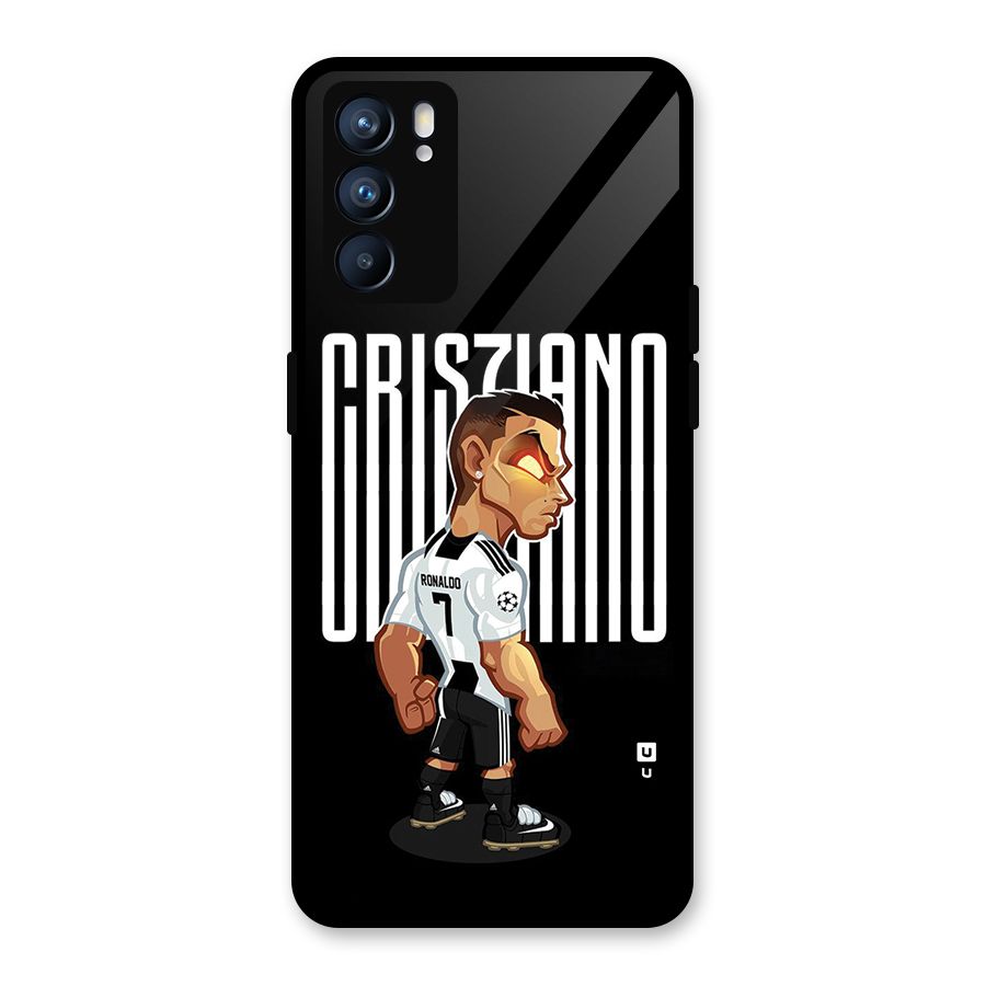 Soccer Star Glass Back Case for Oppo Reno6 5G