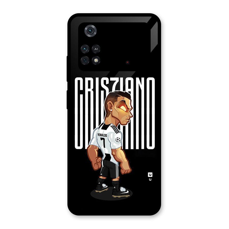 Soccer Star Glass Back Case for Poco M4 Pro 4G