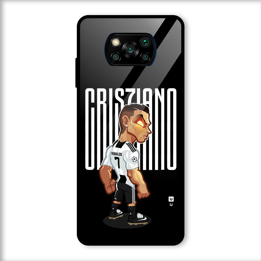 Soccer Star Glass Back Case for Poco X3