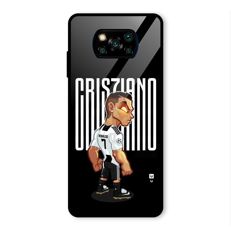 Soccer Star Glass Back Case for Poco X3 Pro