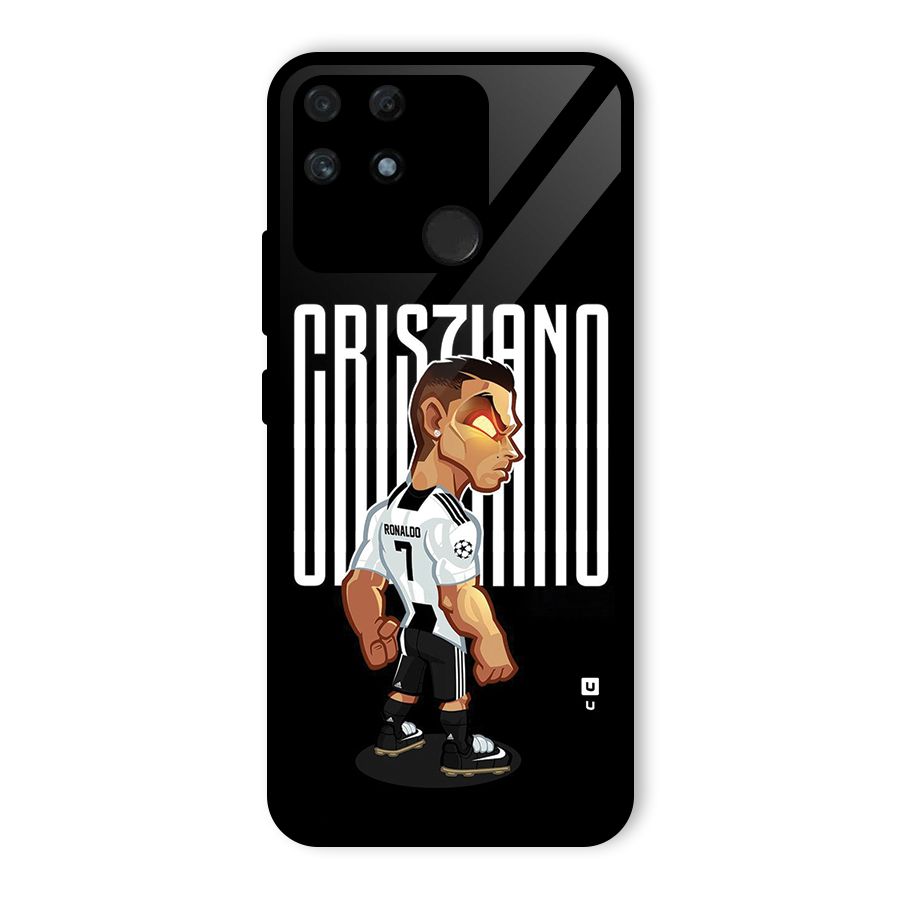 Soccer Star Glass Back Case for Realme Narzo 50A