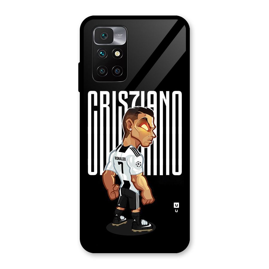 Soccer Star Glass Back Case for Redmi 10 Prime