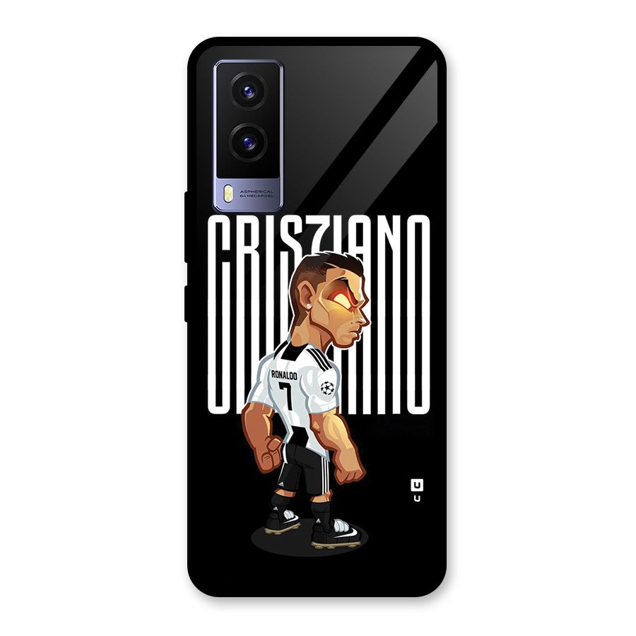Soccer Star Glass Back Case for Vivo V21e 5G