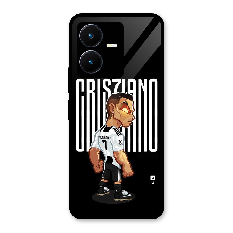 Soccer Star Glass Back Case for Vivo Y22s