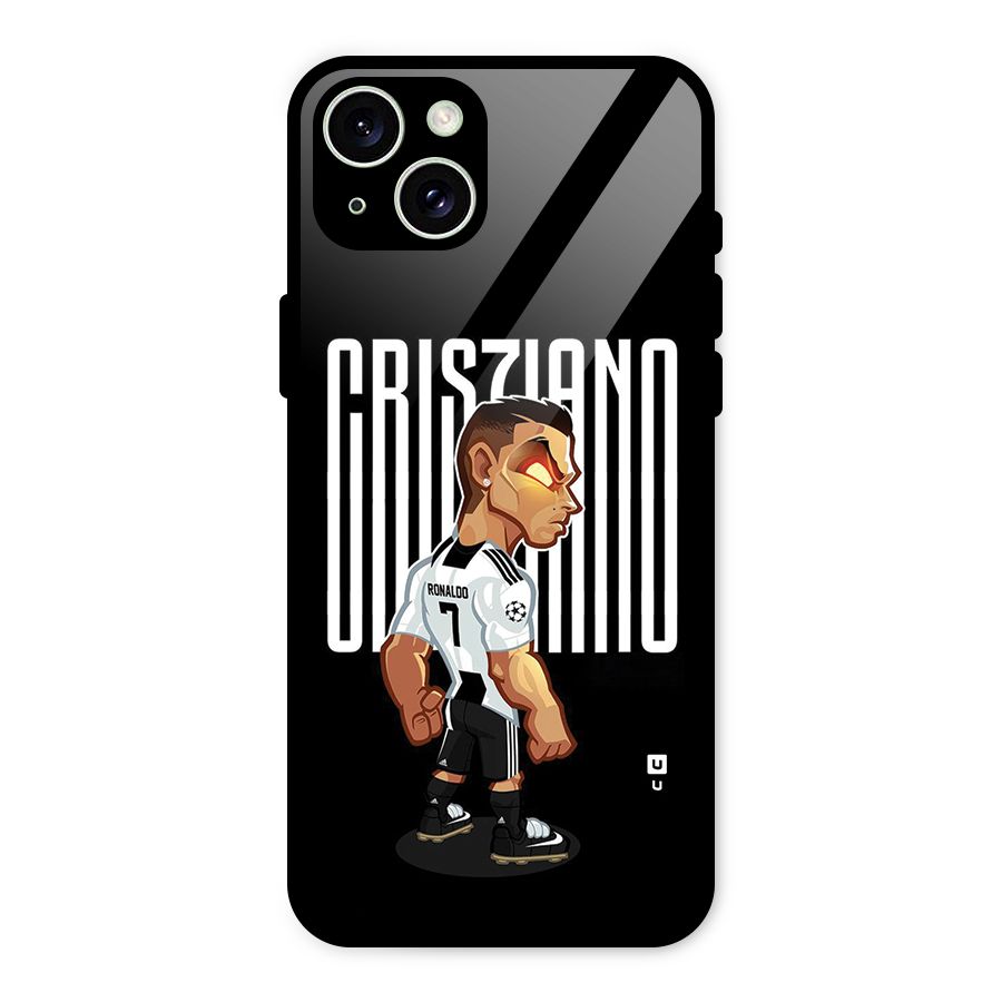 Soccer Star Glass Back Case for iPhone 15 Plus