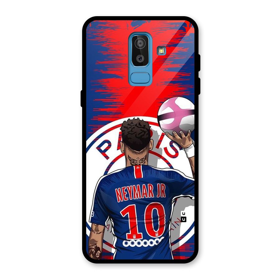 Soccer Star Junior Glass Back Case for Galaxy J8