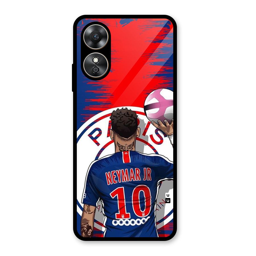 Soccer Star Junior Glass Back Case for Oppo A17