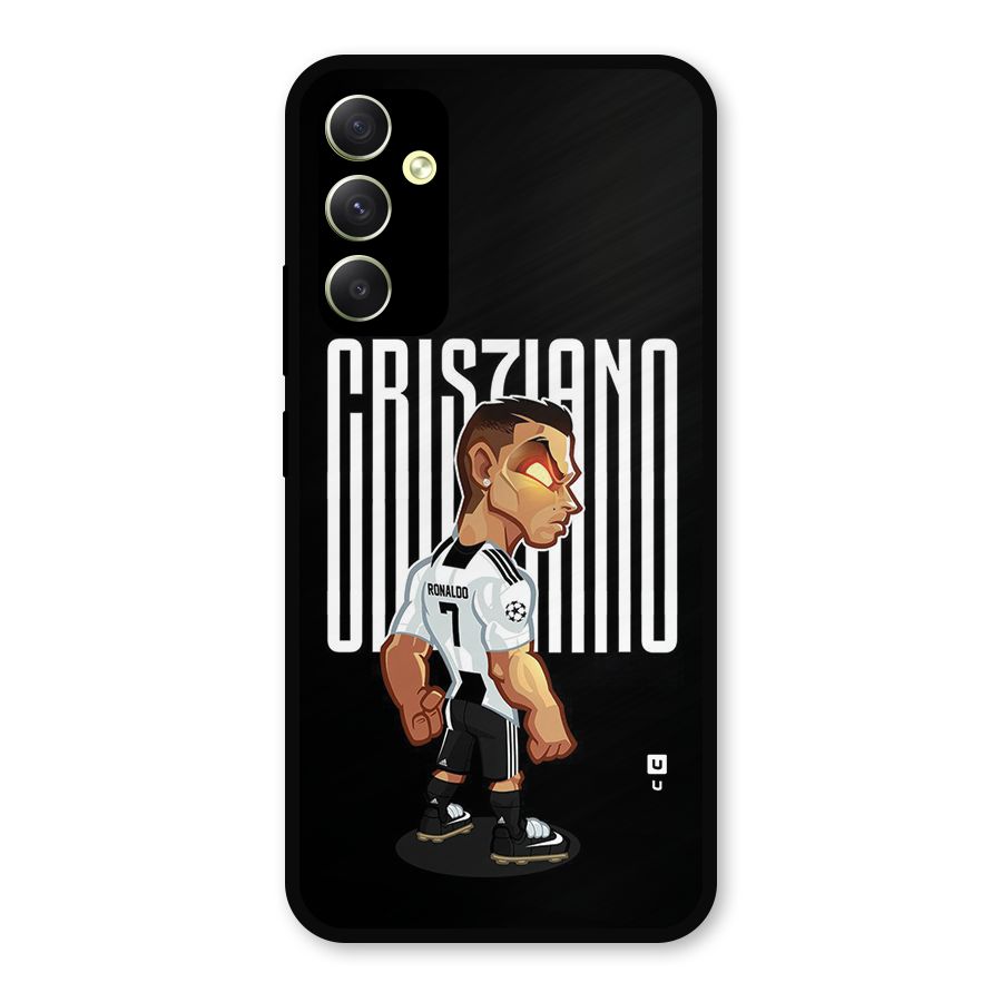 Soccer Star Metal Back Case for Galaxy A34