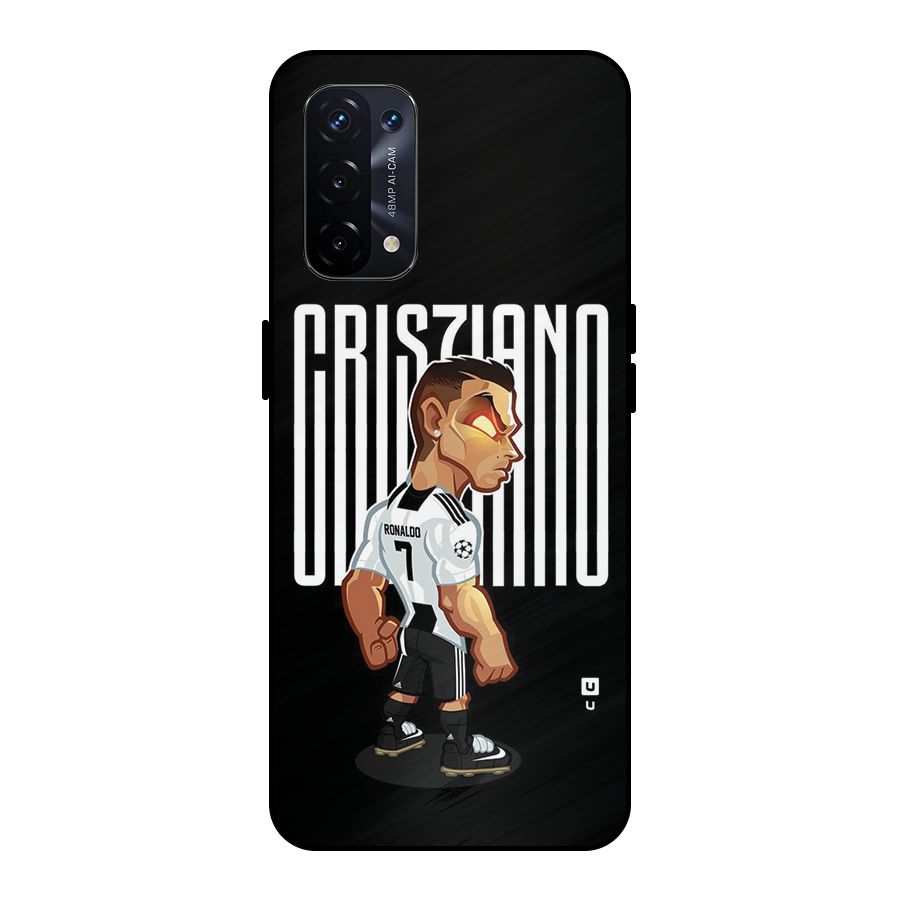 Soccer Star Metal Back Case for Oppo A74 5G