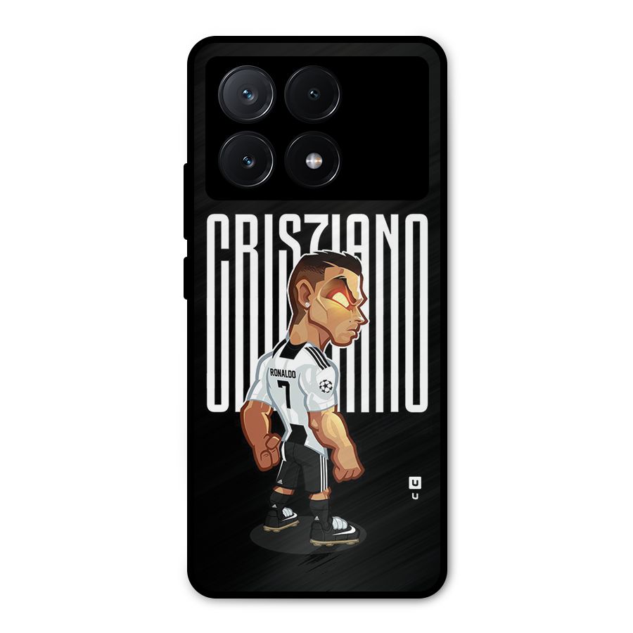 Soccer Star Metal Back Case for Poco X6 Pro