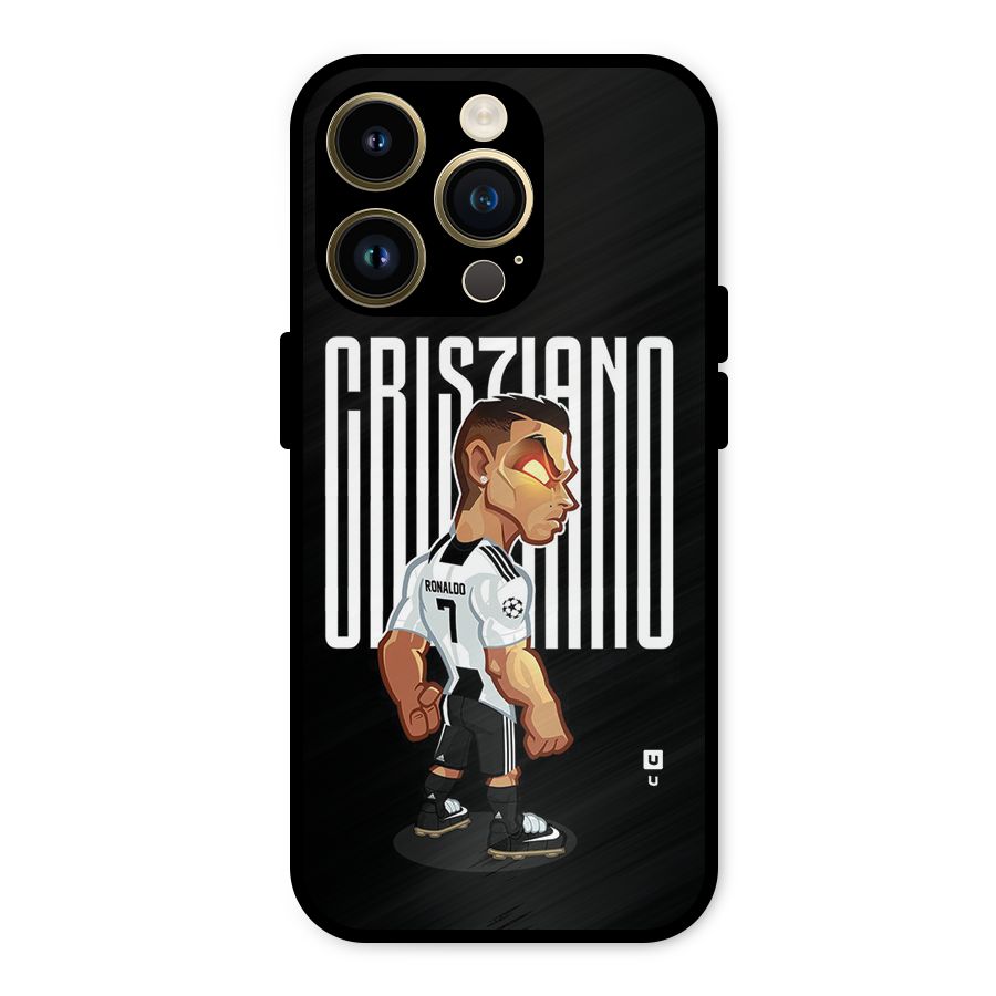 Soccer Star Metal Back Case for iPhone 14 Pro