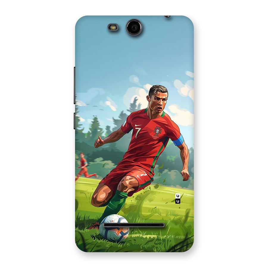 Soccer Star Playing Back Case for Canvas Juice 3 Q392