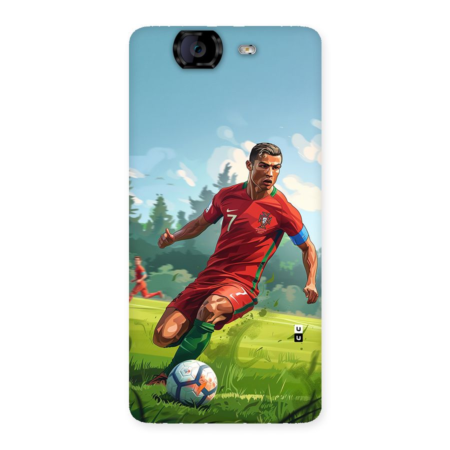 Soccer Star Playing Back Case for Canvas Knight A350
