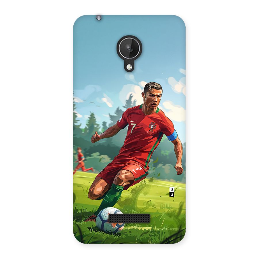 Soccer Star Playing Back Case for Canvas Spark Q380
