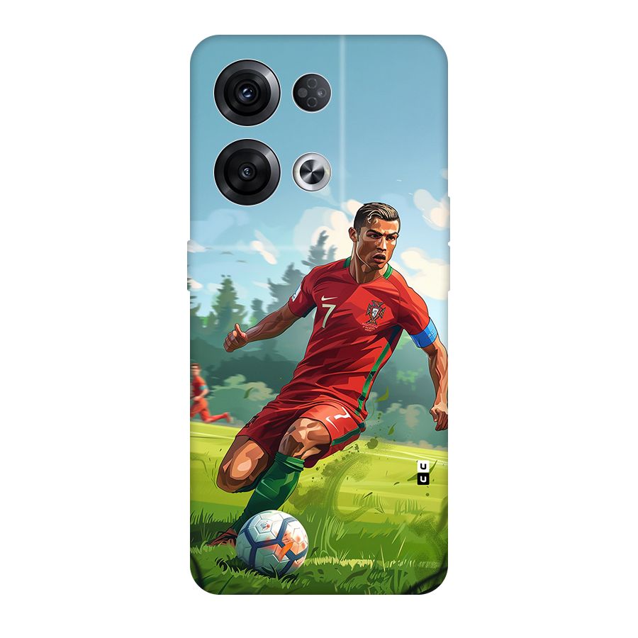 Soccer Star Playing Back Case for Oppo Reno8 Pro 5G