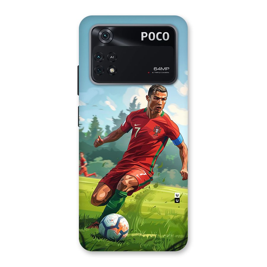 Soccer Star Playing Back Case for Poco M4 Pro 4G