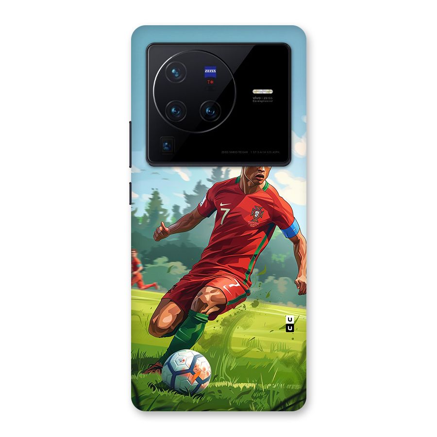 Soccer Star Playing Back Case for Vivo X80 Pro